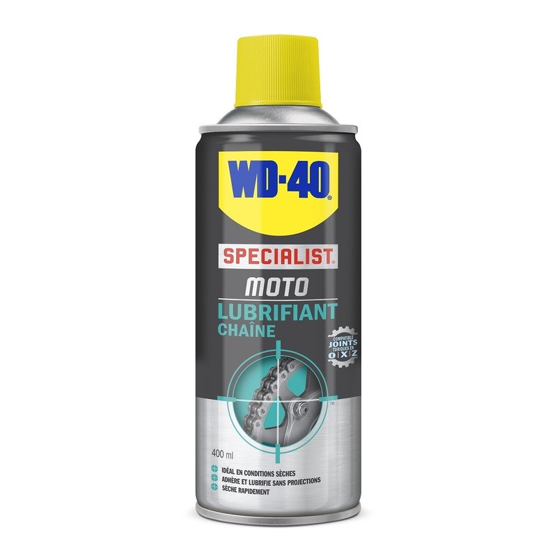 Lubrifiant chaîne WD 40 Specialist® Moto conditions sèches - Spray 400 ml