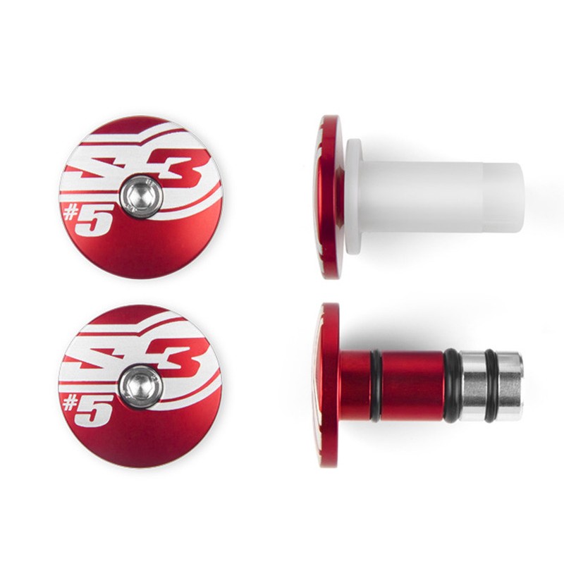 Embouts de guidons S3 End 5 Ø12mm rouge