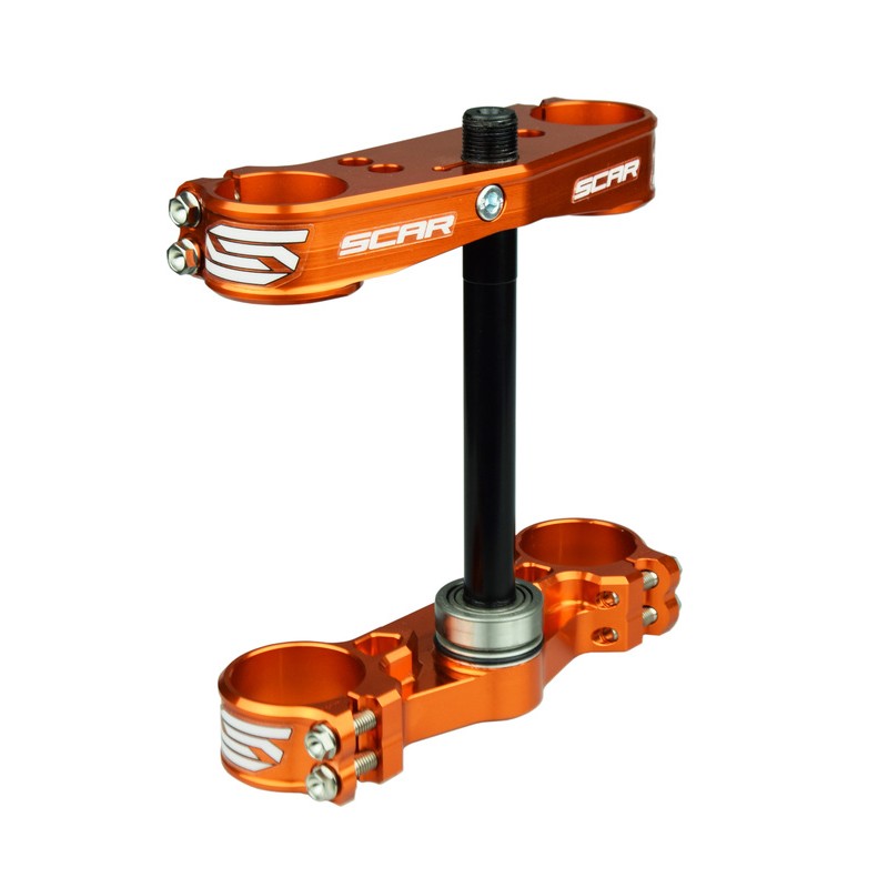 Té de fourche SCAR Offset origine orange KTM SX50