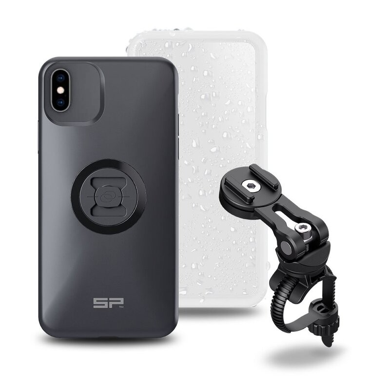 Pack complet SP-CONNECT Bike Bundle fixé sur guidon ou potence iPhone XS Max