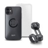 Pack complet SP-CONNECT Moto Bundle fixé sur guidon iPhone 11