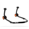 Béquille arrière BIHR Home Track supports en "L" noir mat roues orange