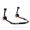 Béquille arrière BIHR Home Track supports en "V" noir mat roues orange