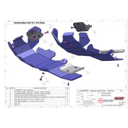 SABOT ENDURO HUSQVARNA / GASGAS PEHD EXTREME 250 TEi / 300 TEi / 300 EC 2024