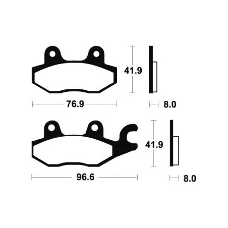 Plaquettes de Frein Métal Fritté Arrière Aeon Overland 125 / 180