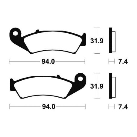 Plaquettes de Frein Avant Honda TRX 250 R Quad