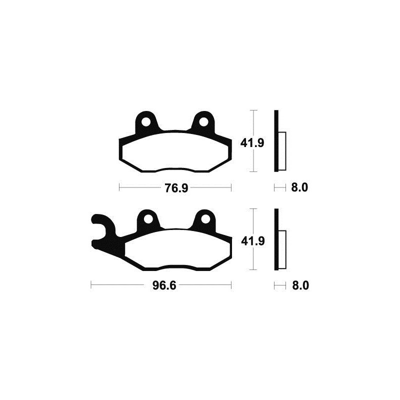 Plaquettes de Frein Métal Fritté Gauche Kawasaki KRF 750 Terryx 4x4