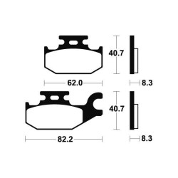 Plaquettes de Frein pour Suzuki LTA 450 King Quad