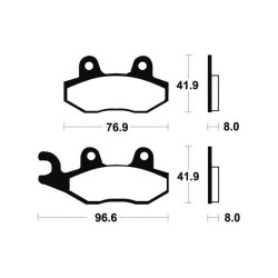 Plaquettes de Frein Métal Fritté Gauche Kawasaki KRF 750 Terryx 4x4