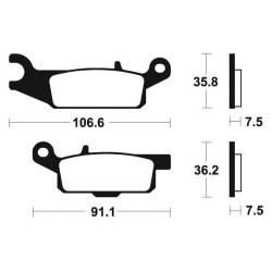 Plaquettes de Frein Avant Yamaha YFM 250 Raptor