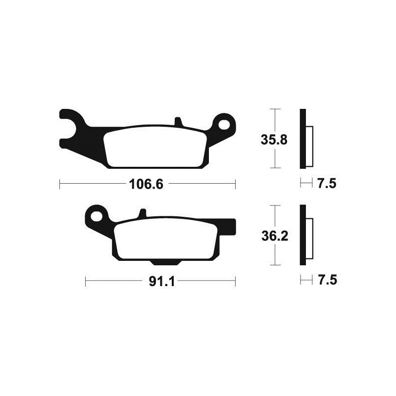 Plaquettes de Frein Avant Yamaha YFM 250 Raptor