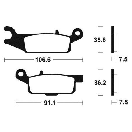 Plaquettes de Frein Avant Yamaha YFM 250 Raptor