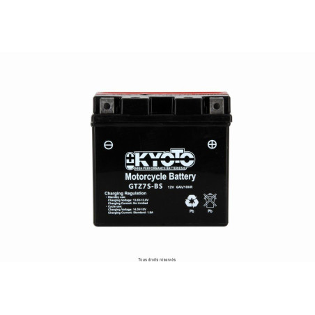 Batterie YTZ7-S Kyoto sans entretien avec acide 450 YFZR Yamaha