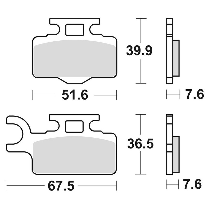 Plaquettes de frein BRAKING Off-Road métal fritté - 894CM44