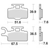 Plaquettes de frein BRAKING Off-Road métal fritté - 894CM44