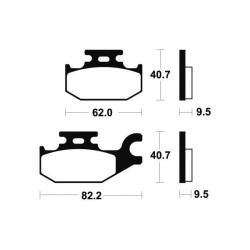 Plaquettes de Frein Avant Yamaha YFM 400 Kodiak