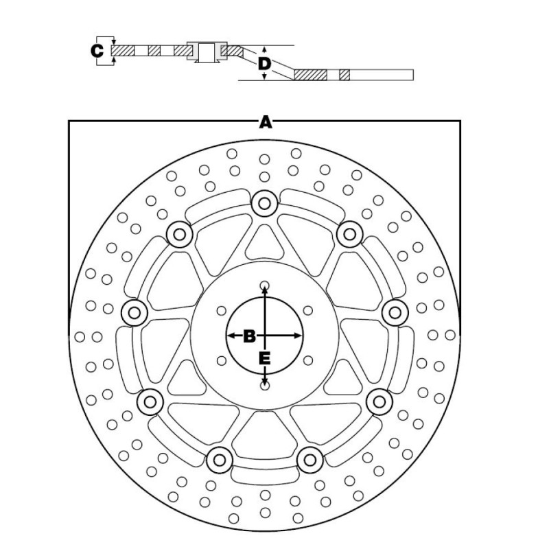 Disque De Frein Fixe Rond 220-250 mm Arrière TRW 400 LTZ Suzuki