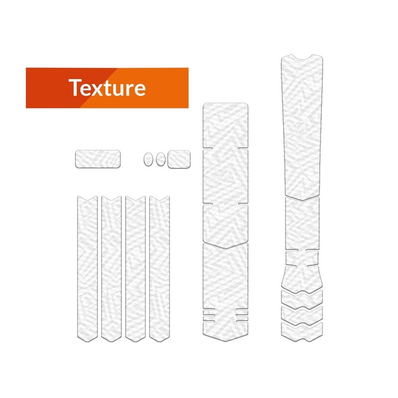 Kit XL protection adhésive pour cadre de vélo ALGIS Texture - blanc