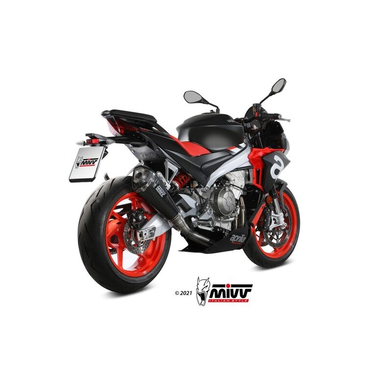 Ligne complète MIVV Delta Race Evo titane/carbone - Aprilia Tuono 660