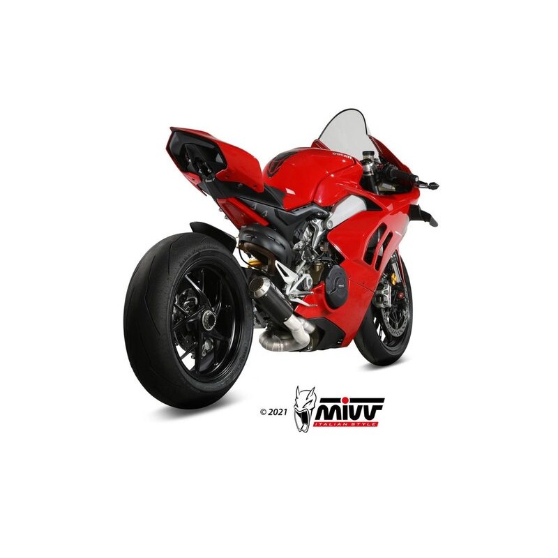 Ligne complète MIVV MK3 Evo titane/carbone - Ducati Panigale V4