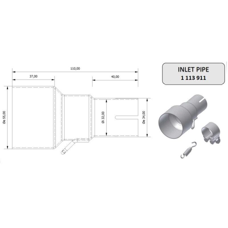 Tube de raccordement MIVV 00.73.KU.00001