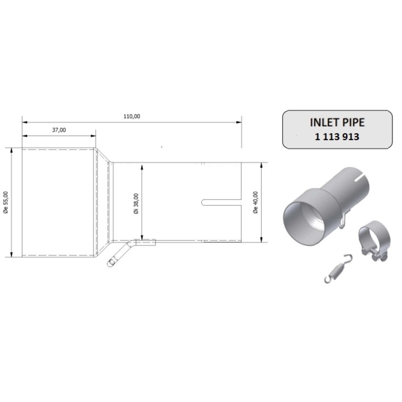 Tube de raccordement 00.73.KU.00003