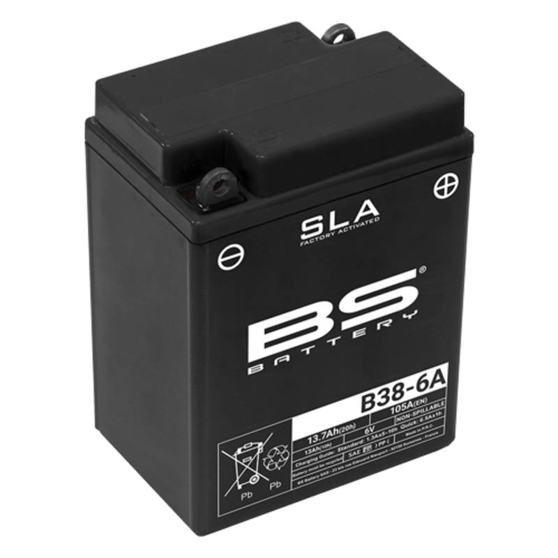 Batterie BS BATTERY SLA sans entretien activé usine - B38-6A