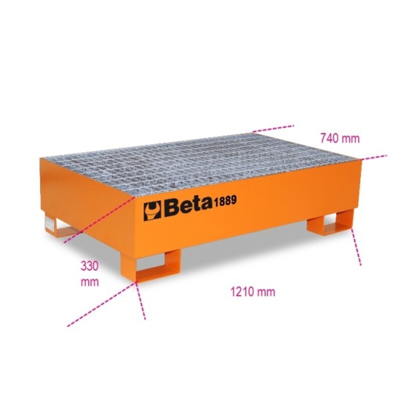 Base BETA pour manipulation et stockage de 2 fûts de 200L