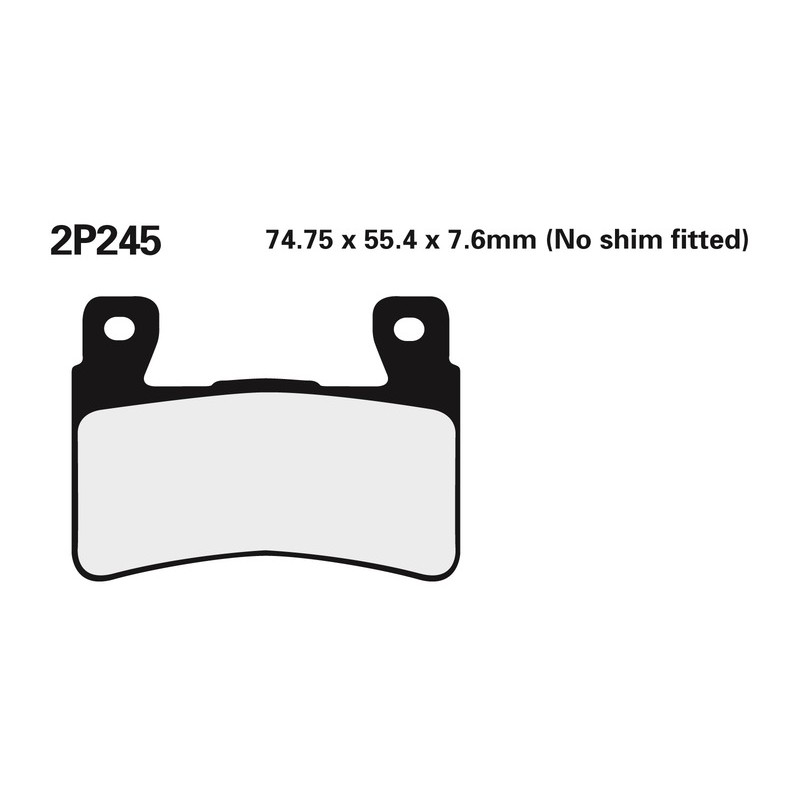 Plaquettes de frein NISSIN route semi-métallique - 2P-245NS