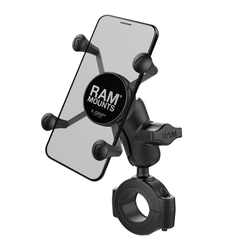 Pack complet RAM MOUNTS X-Grip® bras court fixation Torque® sur guidon - smartphones L/XL