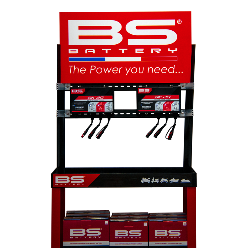 Kit présentoir BS BATTERY + deux chargeurs BK20