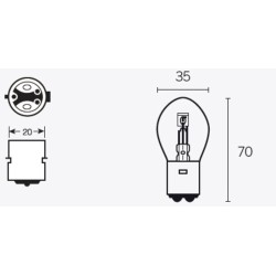 Ampoule TECNIUM B35 12V...