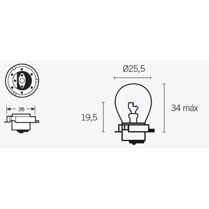 Ampoule V PARTS S3 6V 15W - x10