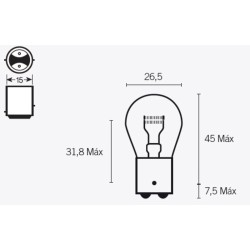 Ampoule TECNIUM S25 12V...