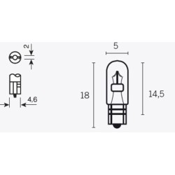 Ampoule V PARTS T5 12V 1,2W...