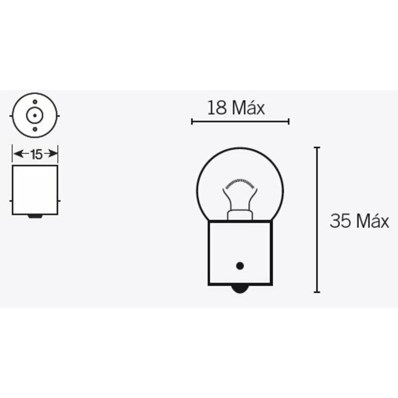 Ampoule TECNIUM G18 6V 10W - x10