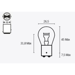 Ampoule TECNIUM P21 6V...