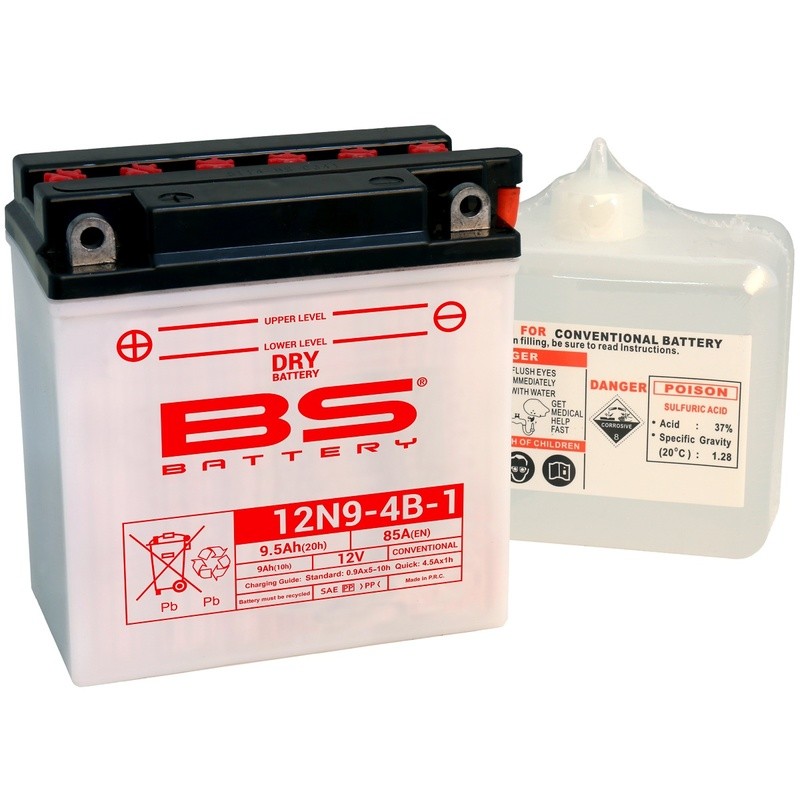 Batterie BS BATTERY conventionnelle avec pack acide - 12N9-4B-1