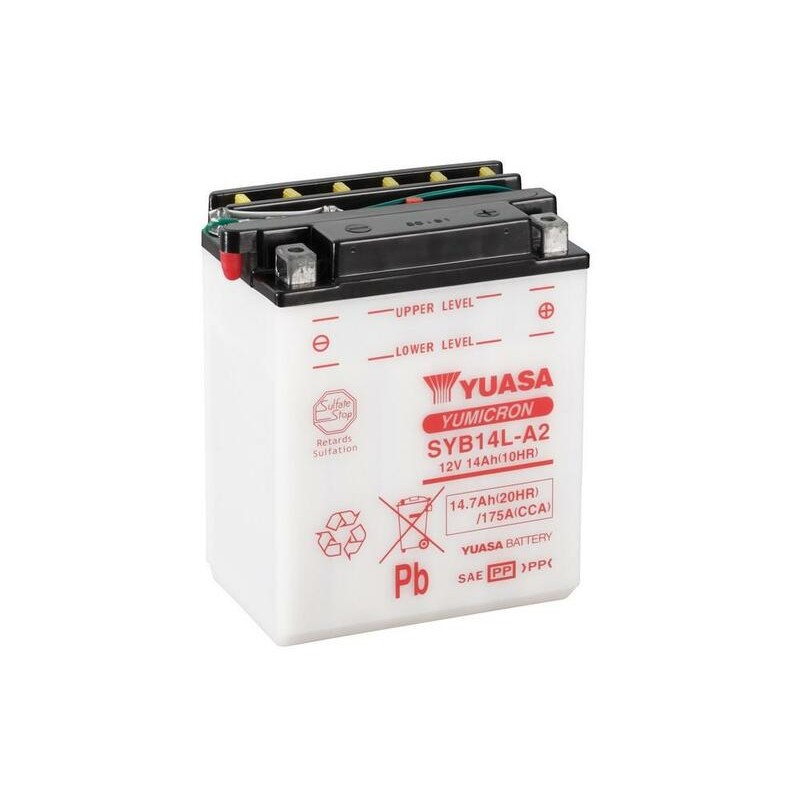 Batterie YUASA conventionnelle sans pack acide - SYB14L-A2