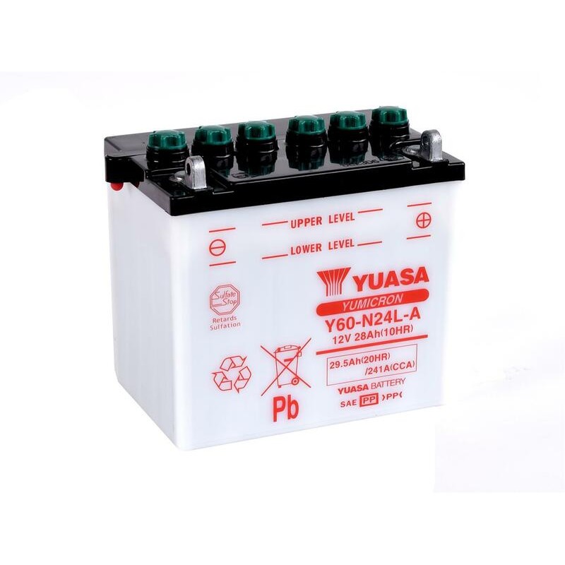 Batterie YUASA conventionnelle sans pack acide - Y60-N24L-A