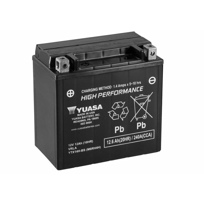 Batterie YUASA Sans entretien avec pack acide - YTX14H-BS