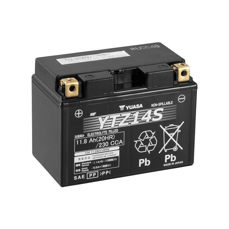 Batterie YUASA W/C sans entretien activé usine - YTZ14S