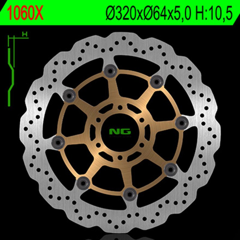 Disque de frein NG BRAKE DISC pétale flottant - 1060X