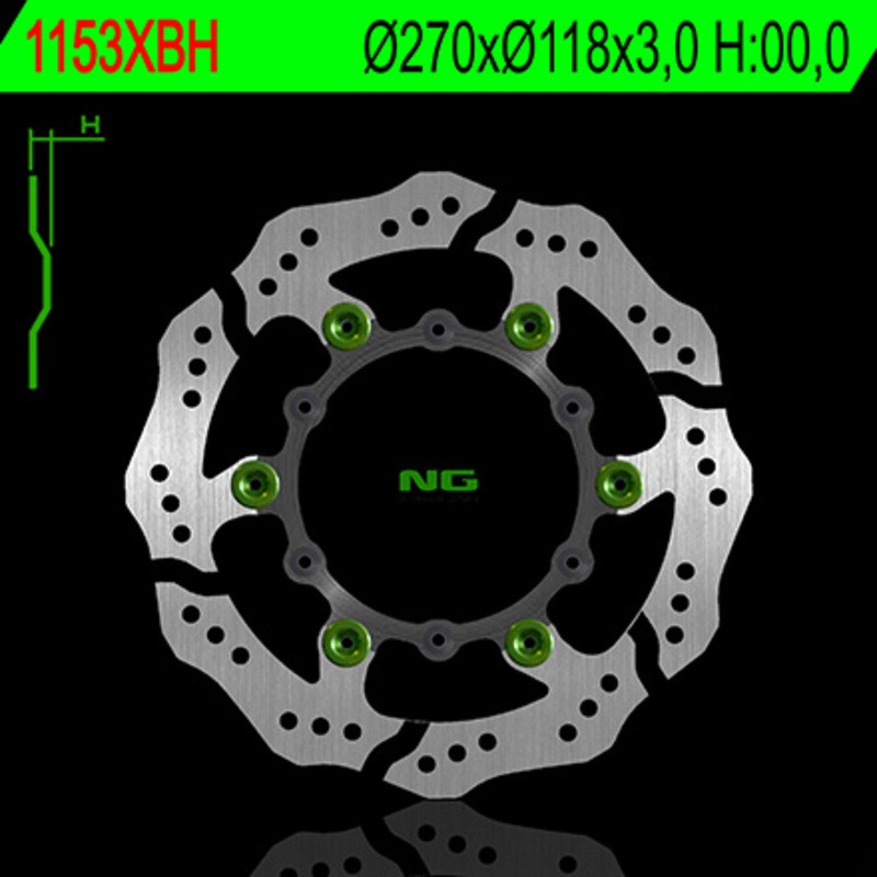 Disque de frein NG BRAKE DISC pétale flottant - 1153XBH