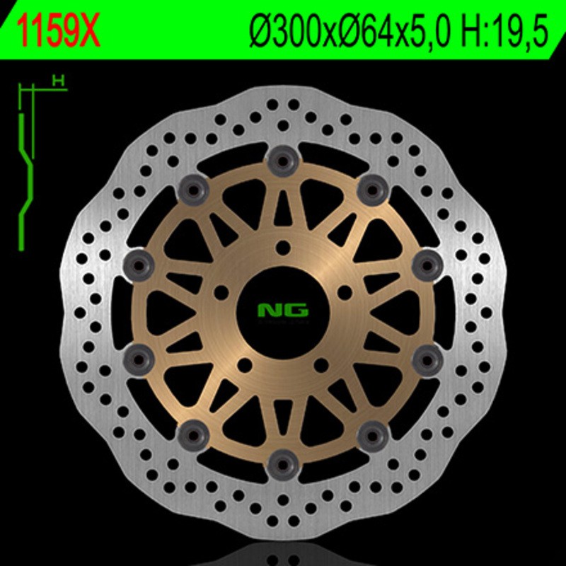 Disque de frein NG BRAKE DISC pétale flottant - 1159X