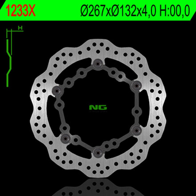 Disque de frein NG BRAKE DISC pétale flottant - 1233X