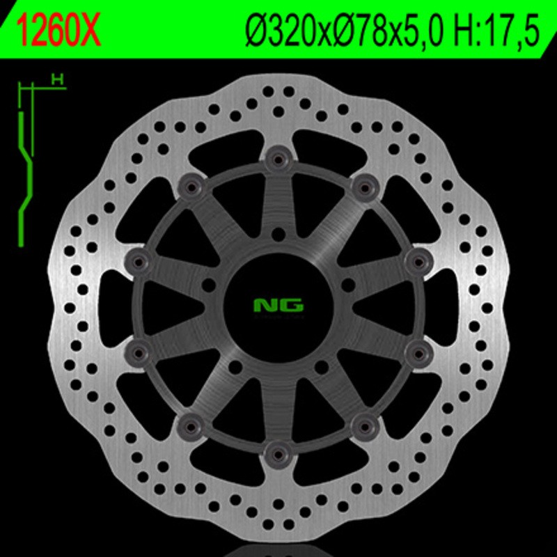 Disque de frein NG BRAKE DISC pétale flottant - 1260XG