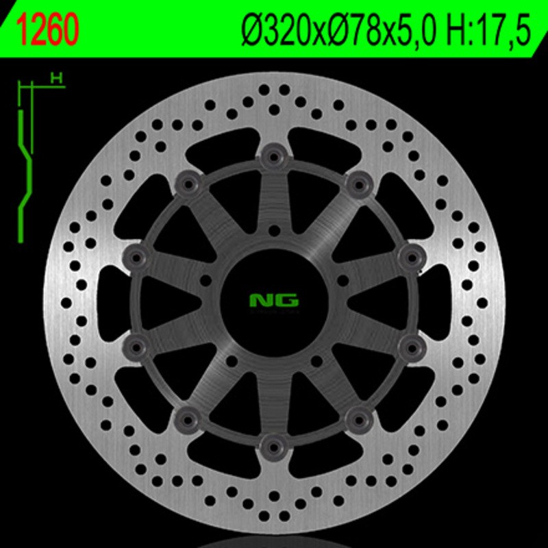 Disque de frein NG BRAKE DISC flottant - 1260G