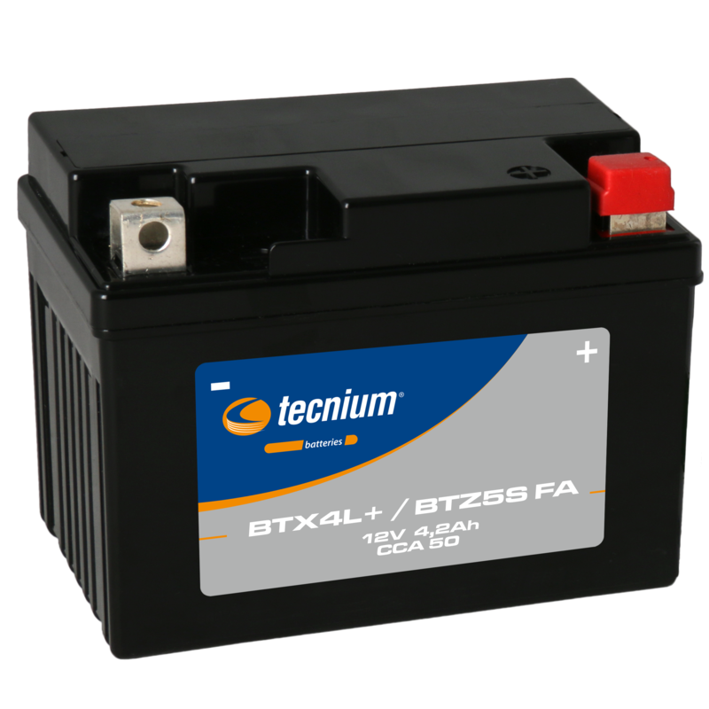 Batterie TECNIUM sans entretien activé usine - BTX4L+/BTZ5S