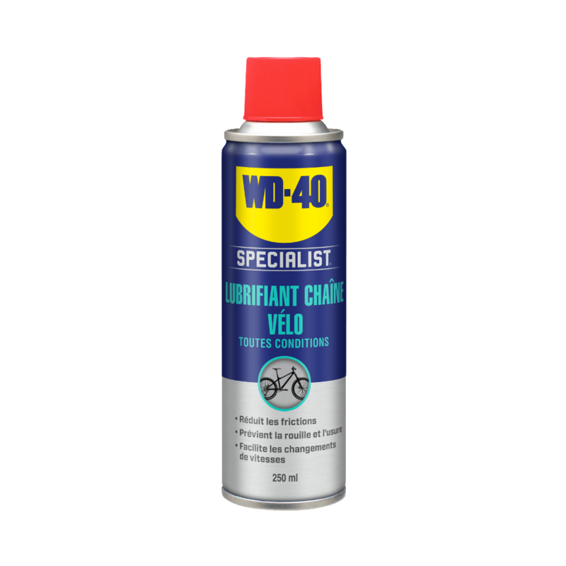 Lubrifiant chaine toutes conditions WD 40 Specialist® vélo - Spray 250ml